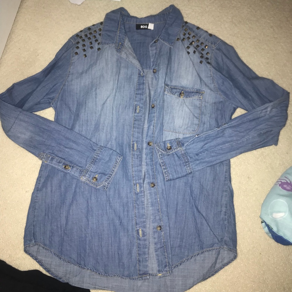 BDG jean button up